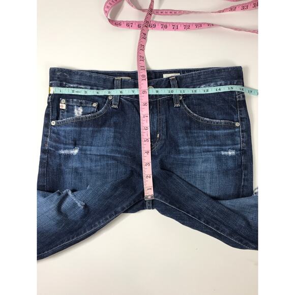 AG Adriano Goldschmied Ex-Boyfriend Slouchy Slim Fit Medium Blue Distressed 28 - Picture 11 of 11